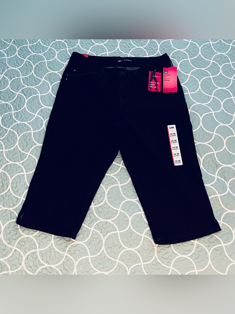 Lee Black Classic Fit Skimmer Denim Shorts